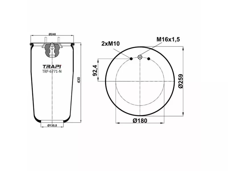 AIR SPRING WITHOUT PISTON