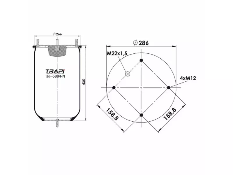 AIR SPRING WITHOUT PISTON