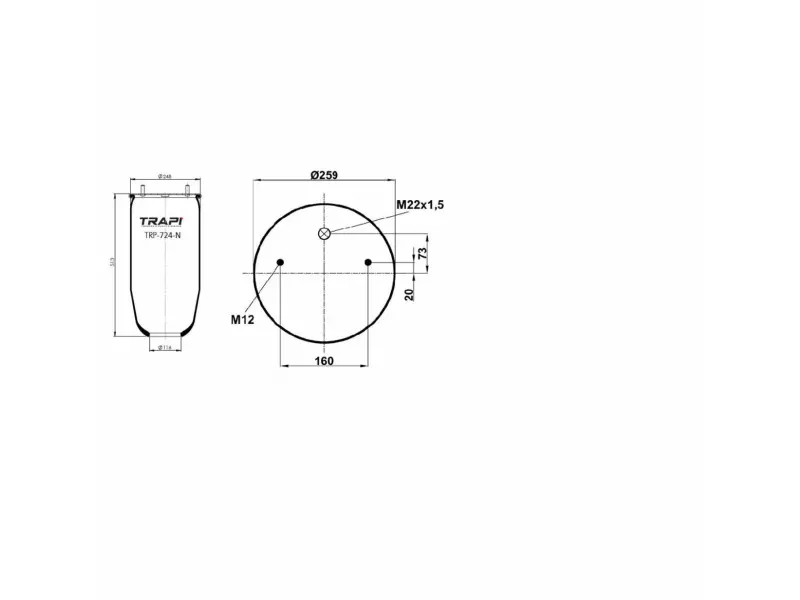 AIR SPRING WITHOUT PISTON