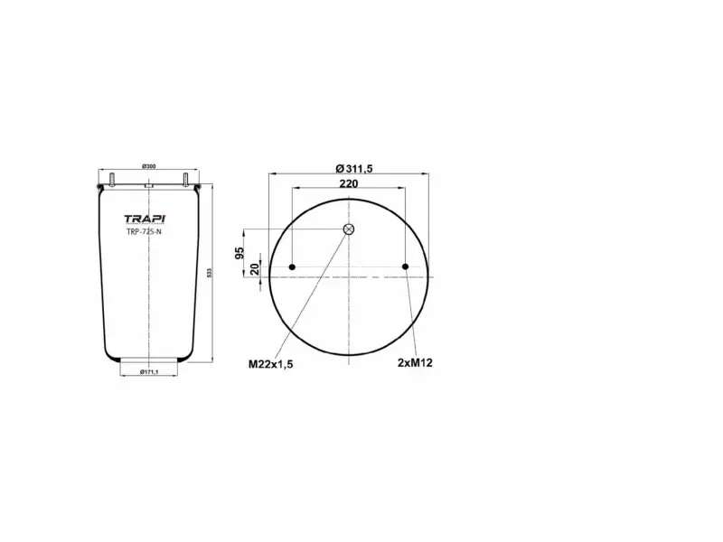 AIR SPRING WITHOUT PISTON