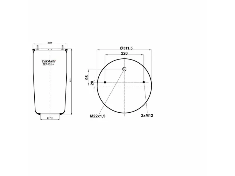 AIR SPRING WITHOUT PISTON