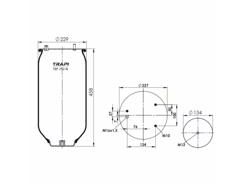 AIR SPRING WITHOUT PISTON