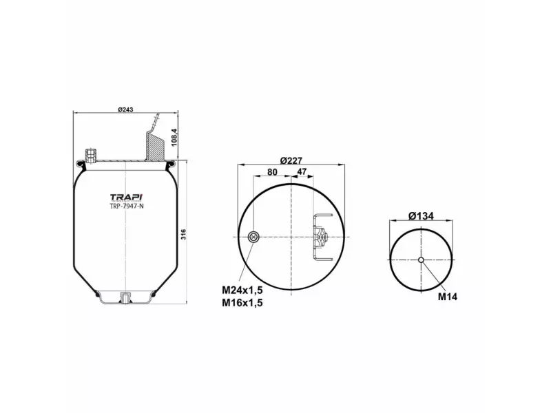 AIR SPRING WITHOUT PISTON