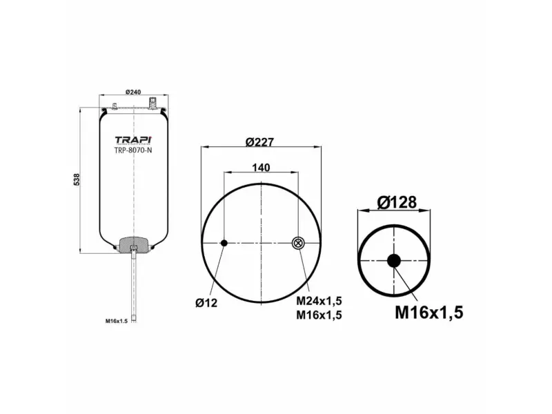 AIR SPRING WITHOUT PISTON