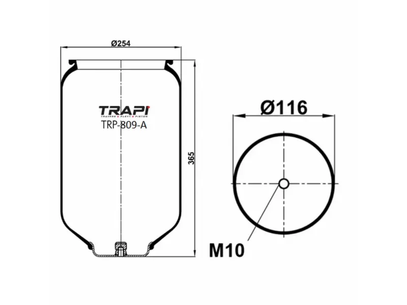 AIR SPRING WITH METAL PISTON
