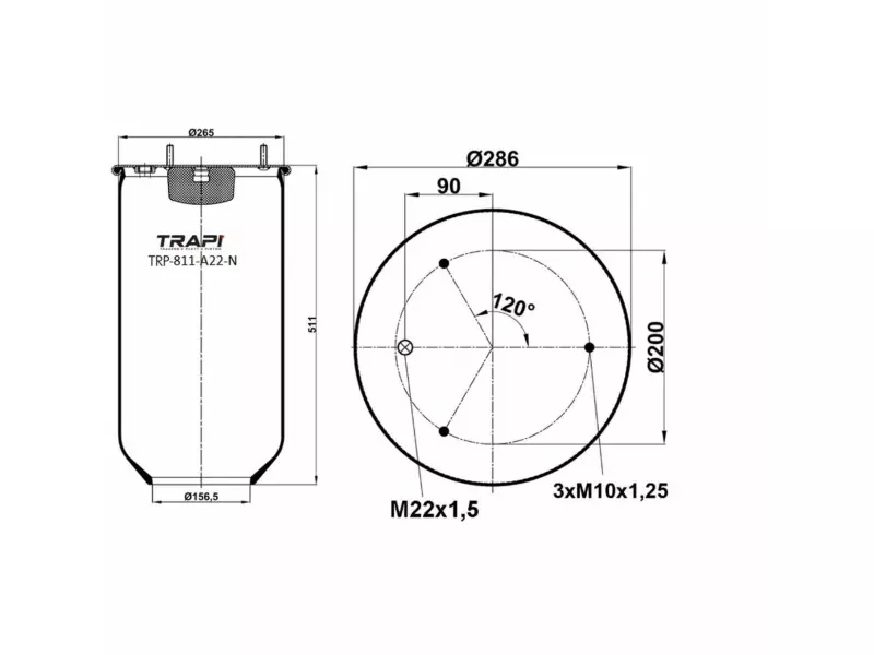 AIR SPRING WITHOUT PISTON