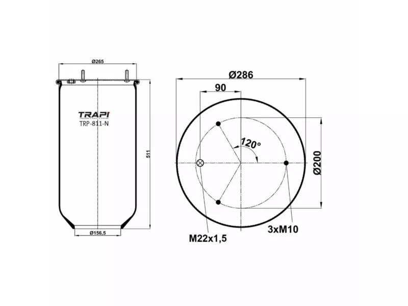 AIR SPRING WITHOUT PISTON