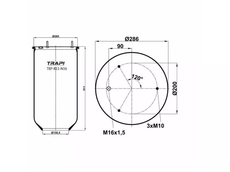 AIR SPRING WITHOUT PISTON