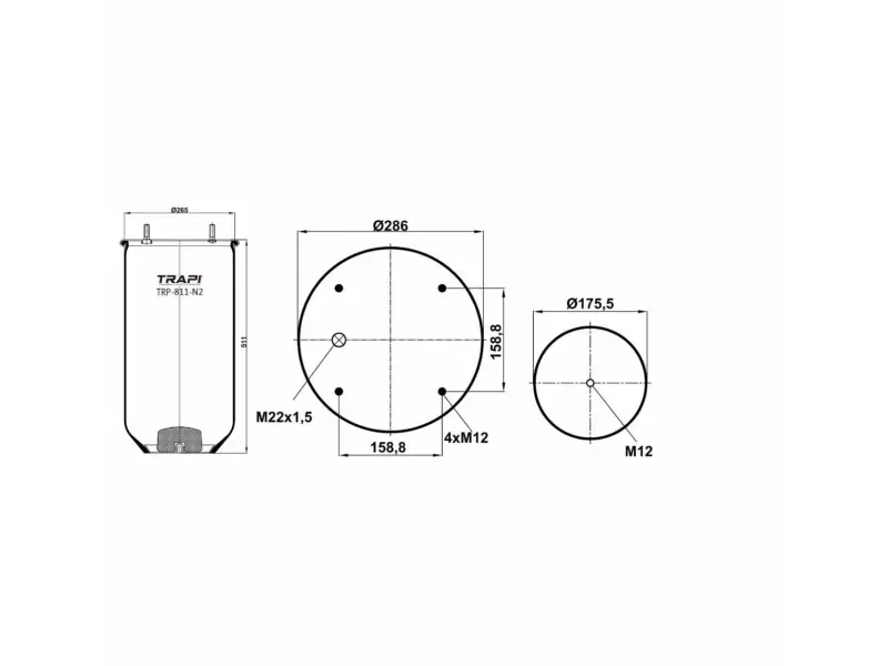 AIR SPRING WITHOUT PISTON