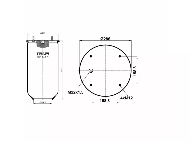 AIR SPRING WITHOUT PISTON