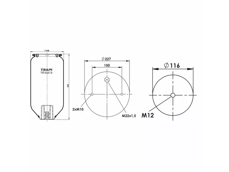 AIR SPRING WITHOUT PISTON