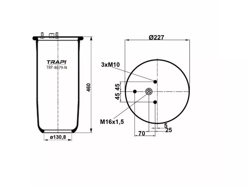 AIR SPRING WITHOUT PISTON