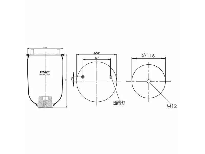 AIR SPRING WITHOUT PISTON