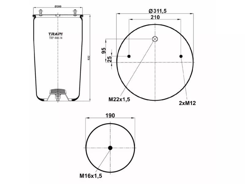 AIR SPRING WITHOUT PISTON