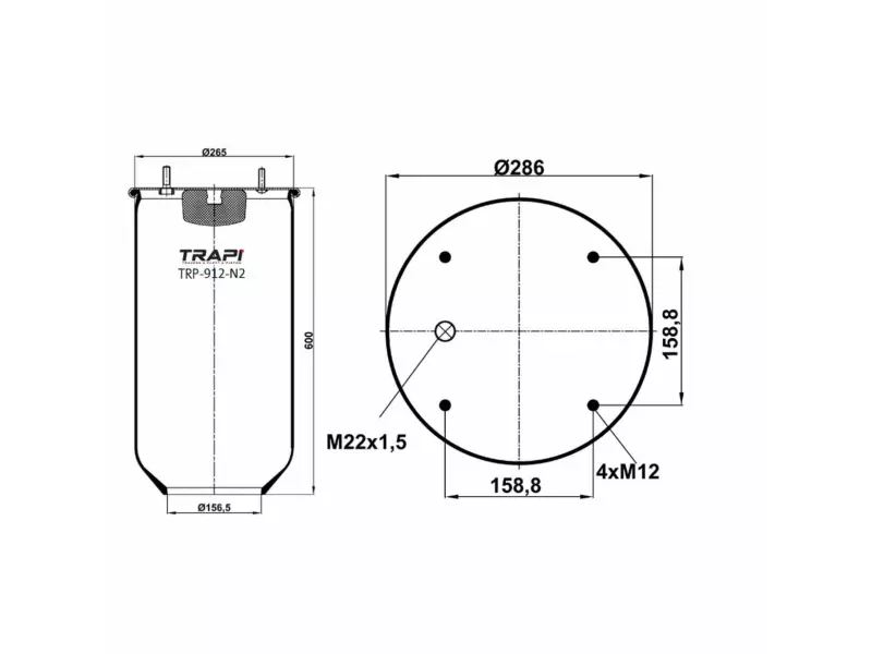 AIR SPRING WITHOUT PISTON