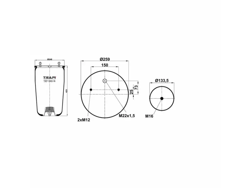 AIR SPRING WITHOUT PISTON