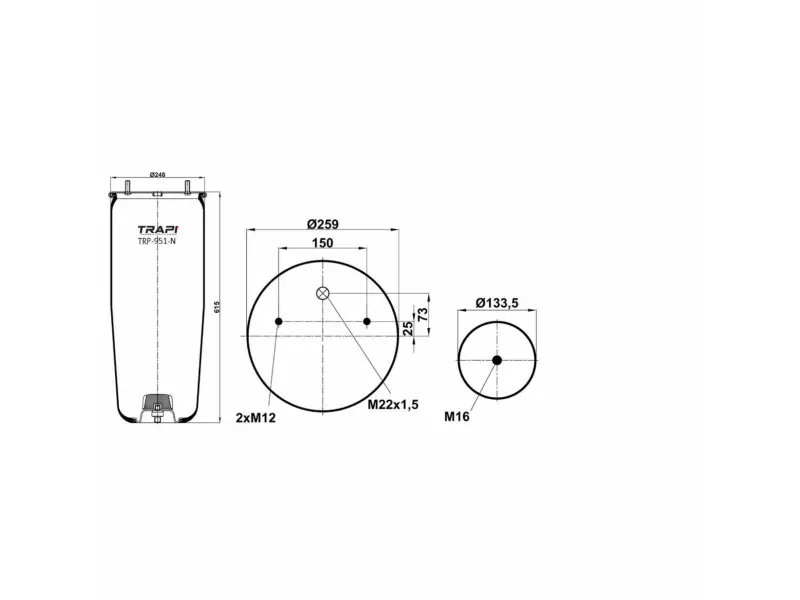 AIR SPRING WITHOUT PISTON