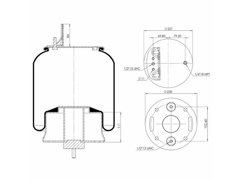COMPLETE WITH METAL PISTON (AMERICAN TYPE)